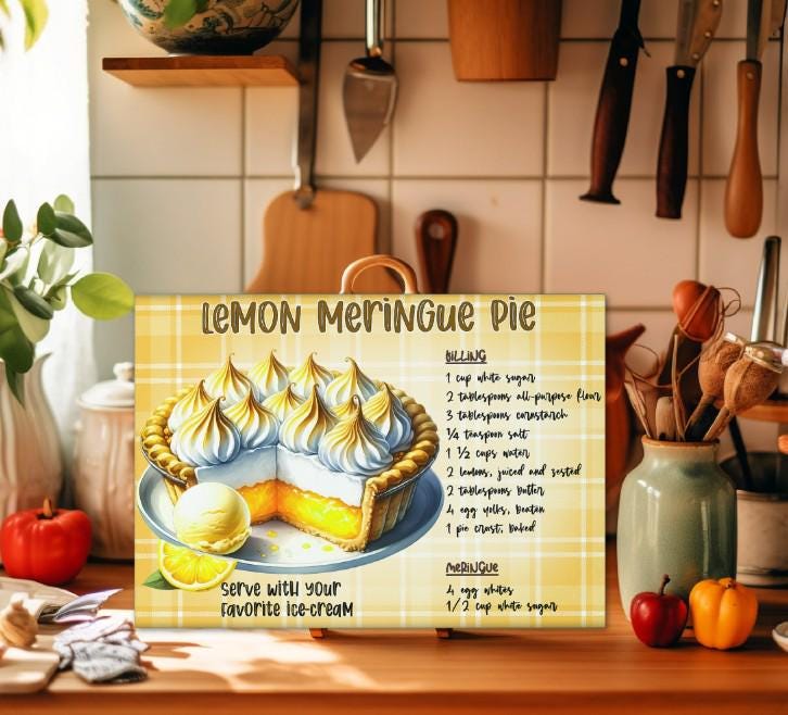 Dessert Recipe Glass Cutting Boards (10 designs)