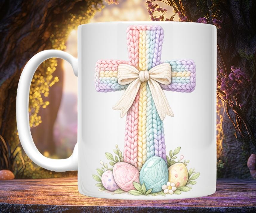 Knitted Image Religious Easter Mugs (7 styles)