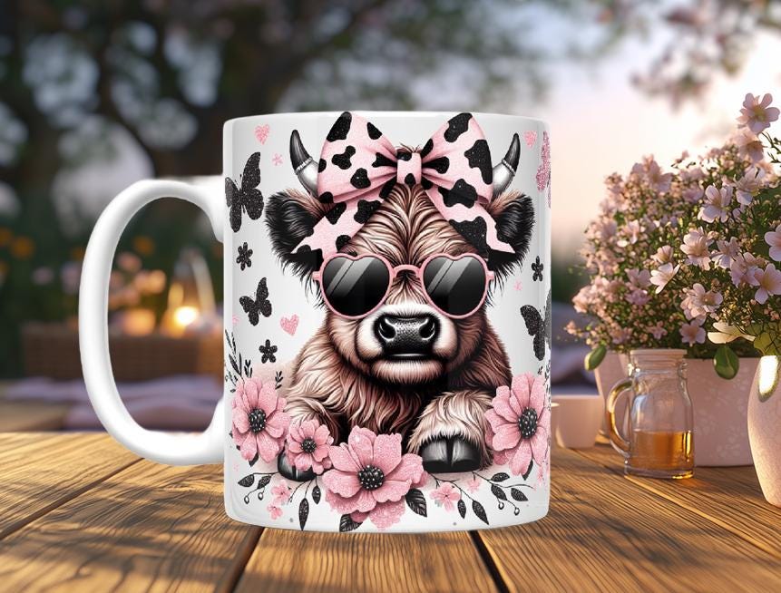 Highland Cow Spring Mugs