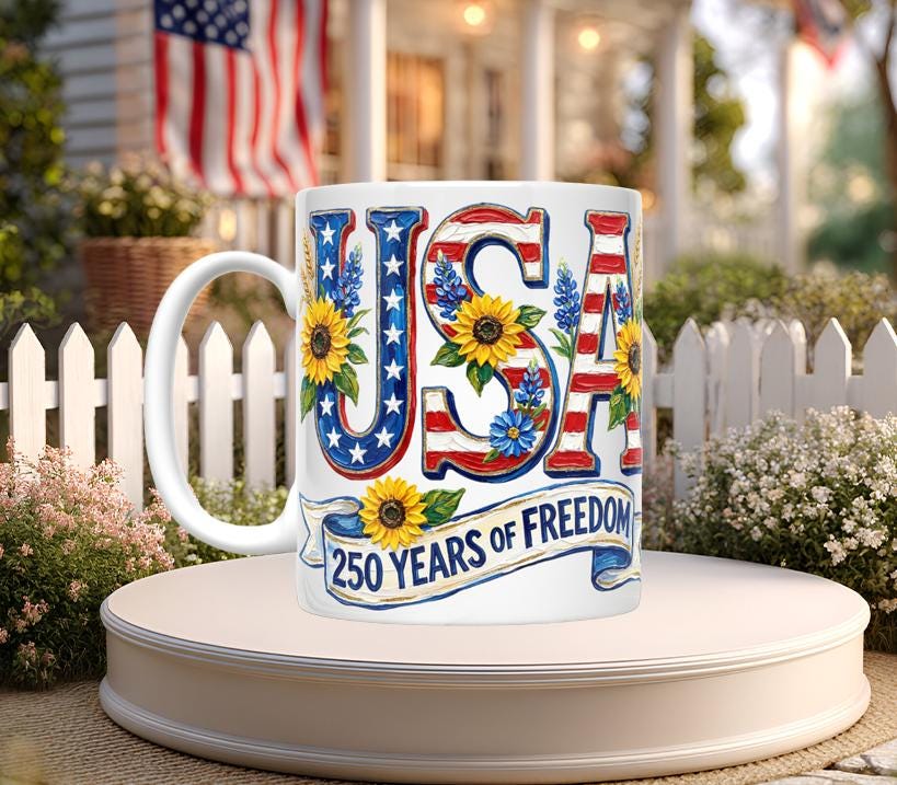 USA 250th Anniversary Mugs (12 variations)