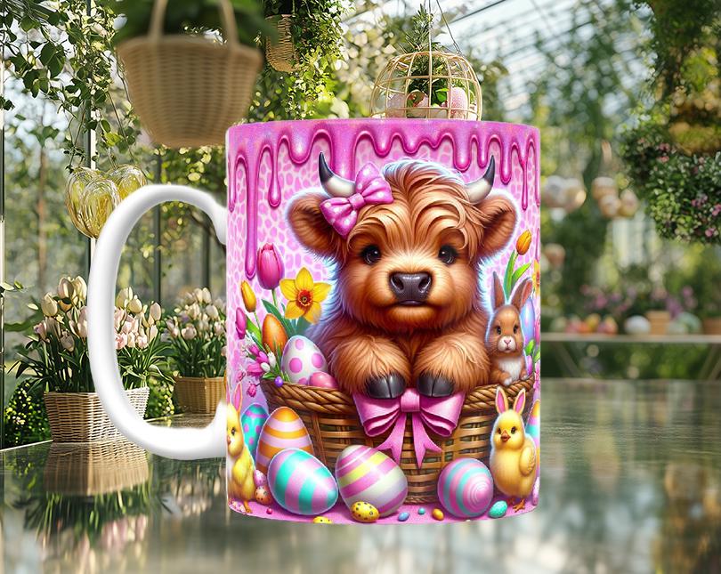 Easter Highland Cow Mug