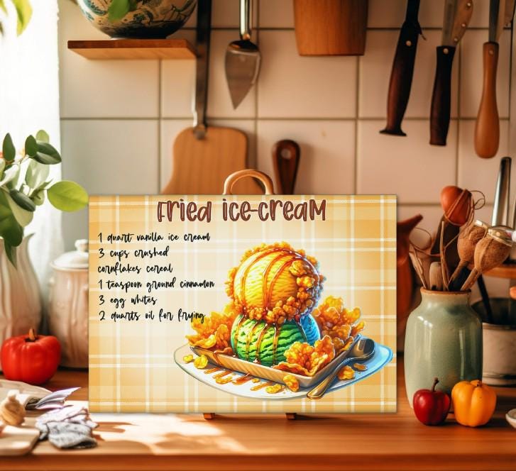 Dessert Recipe Glass Cutting Boards (10 designs)