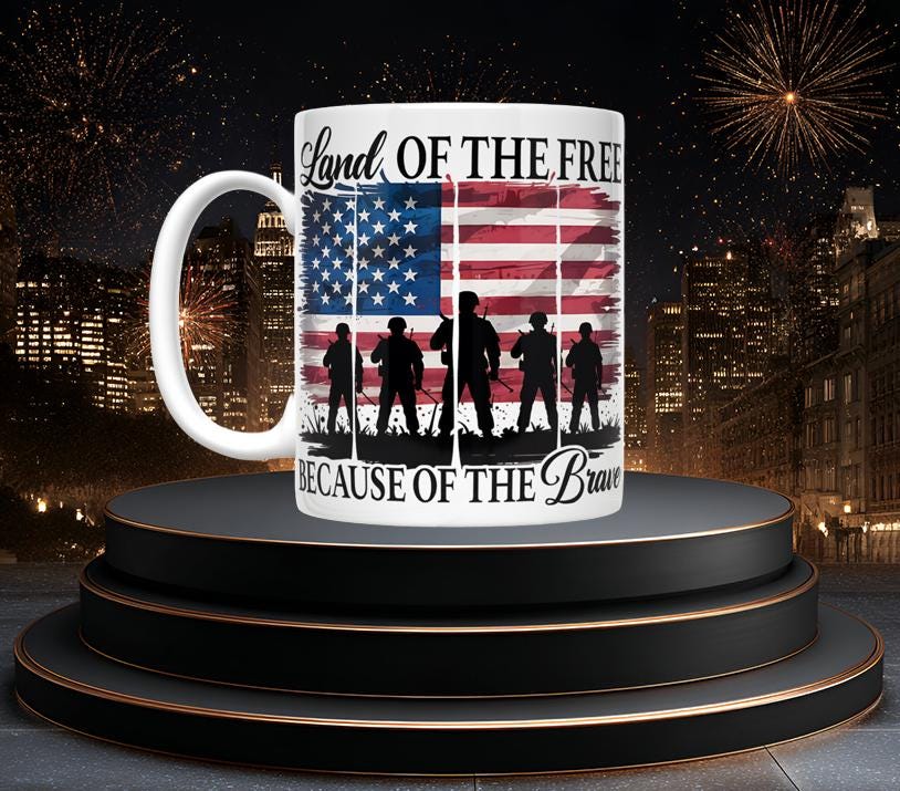 Land of the Free Because of the Brave Mug