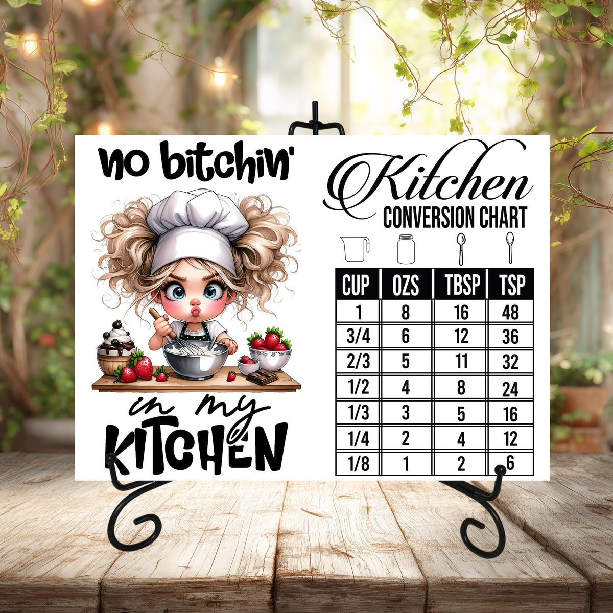 No Bitchin in My Kitchen Glass Cutting Board