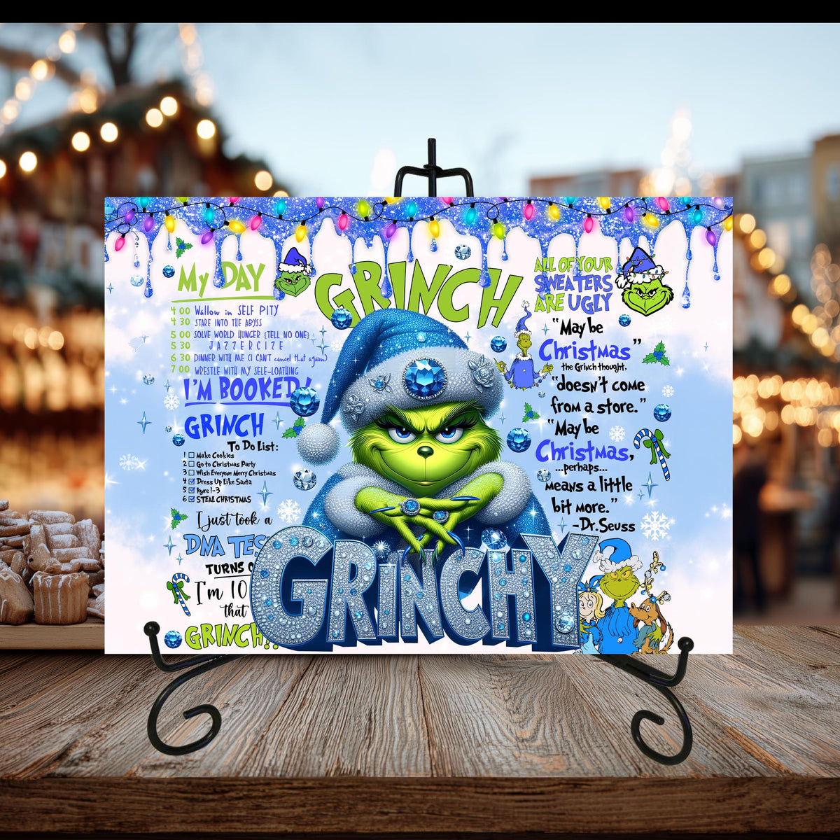 Grinch Glass Cutting Board