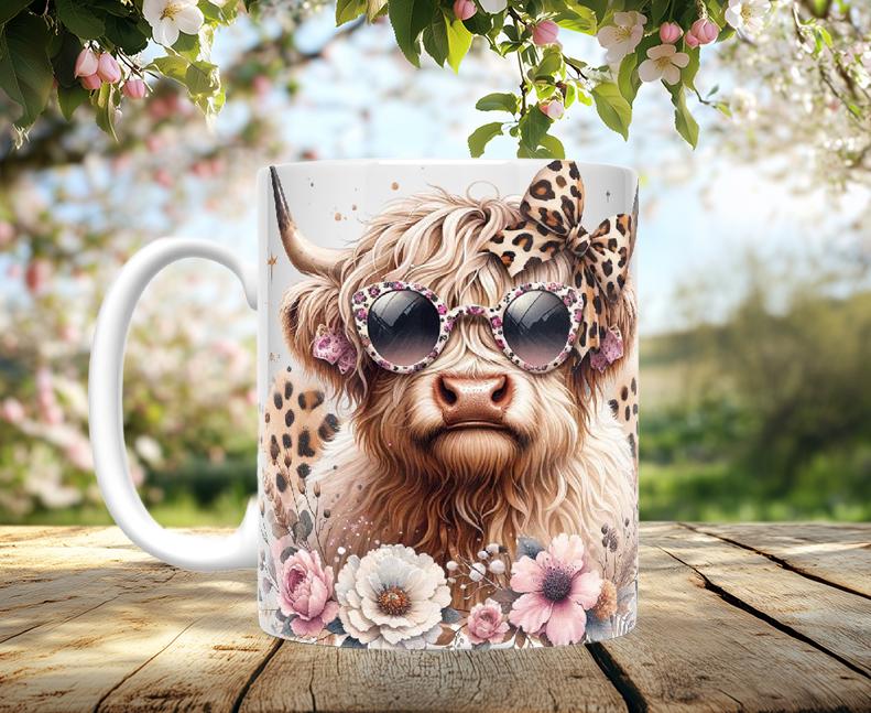Highland Cow Spring Mugs
