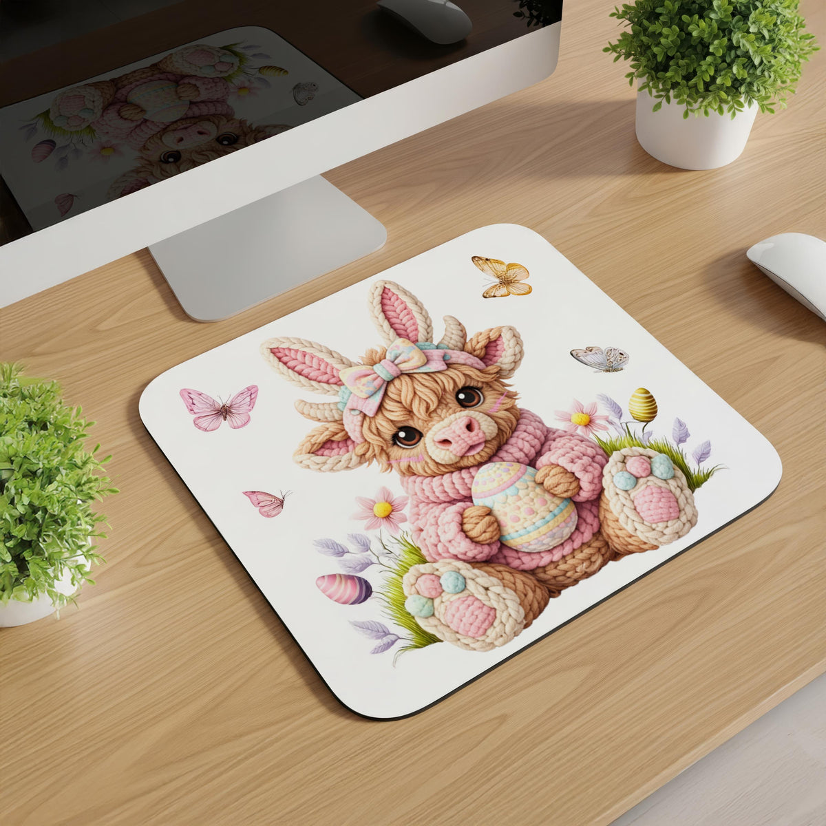 Knitted Easter Animal Mousepads