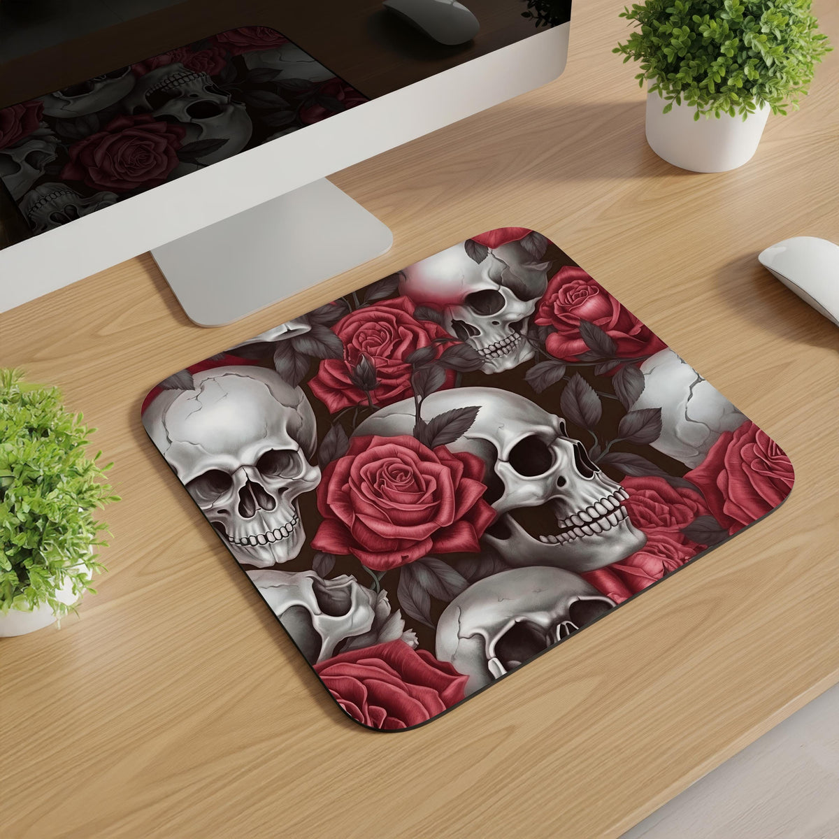Skulls and Roses Mousepads
