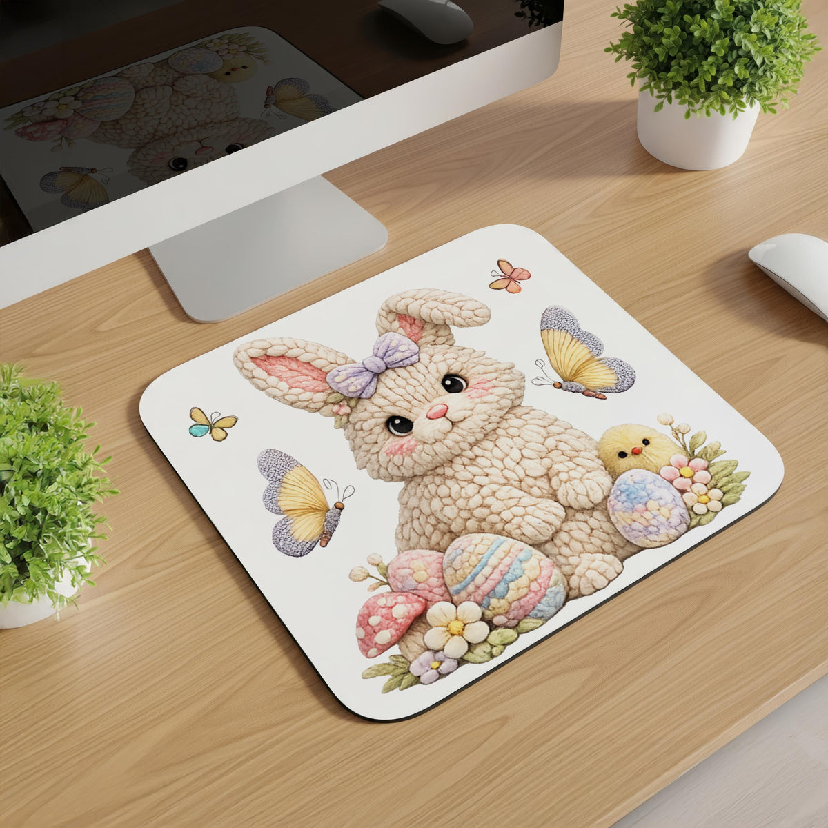 Knitted Easter Animal Mousepads