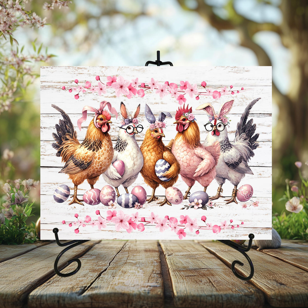 Easter Chicks Glass Cutting Board