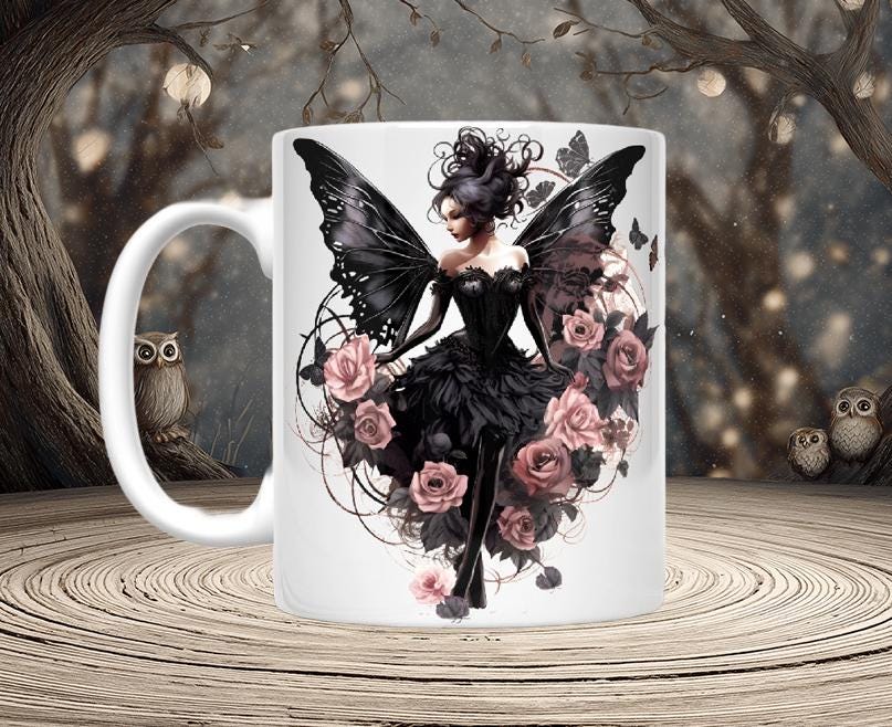 Black-Winged Pixie Mugs
