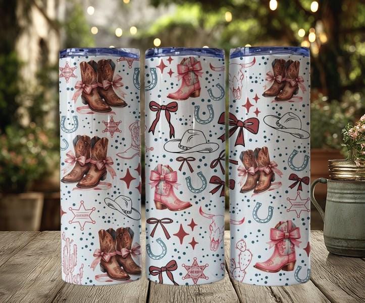 Boots and Bows Cowgirl Tumbler