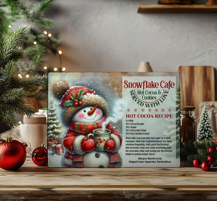 Christmas Recipe Glass Cutting Boards (3 designs)