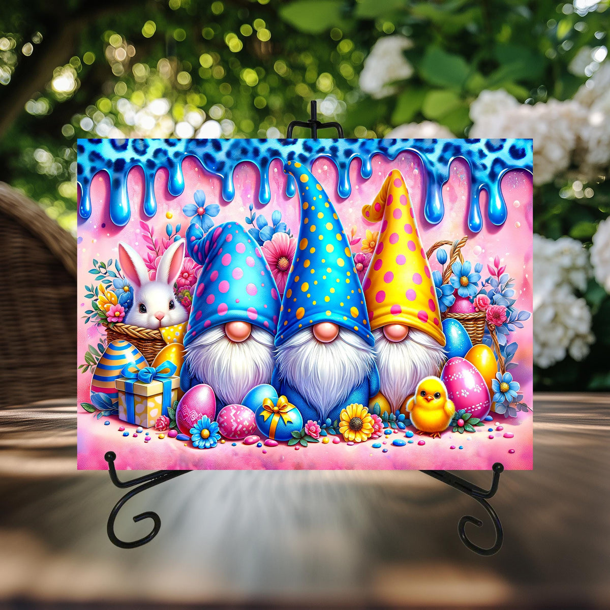 Easter Gnome Glass Cutting Boards
