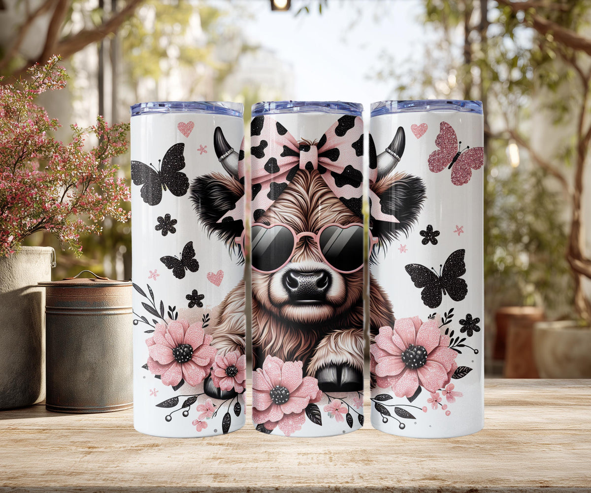 Highland Cow Spring Tumblers