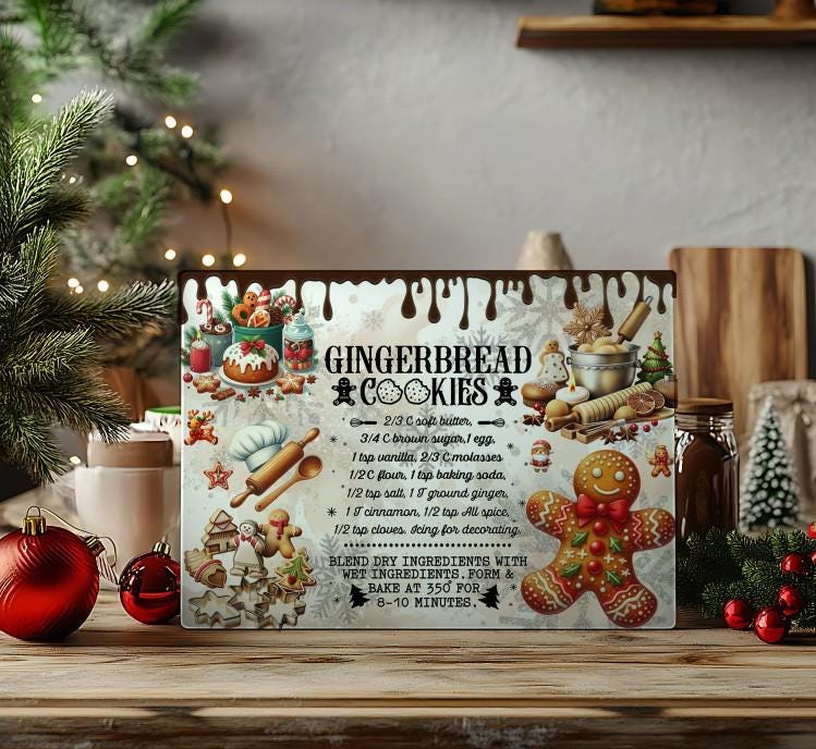 Christmas Recipe Glass Cutting Boards (3 designs)