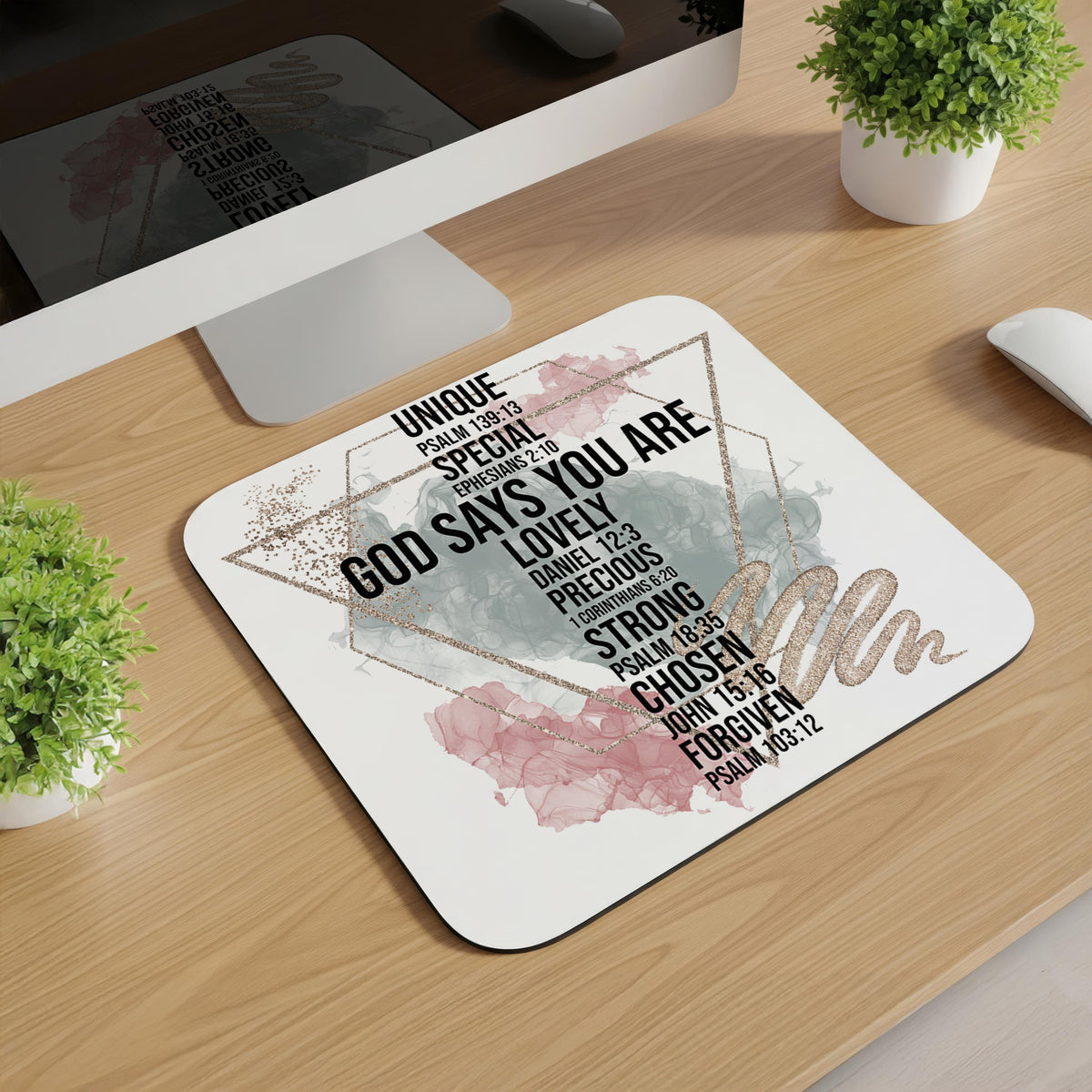 Scripture Mousepad with Uplifting Bible Verses (10 Styles)