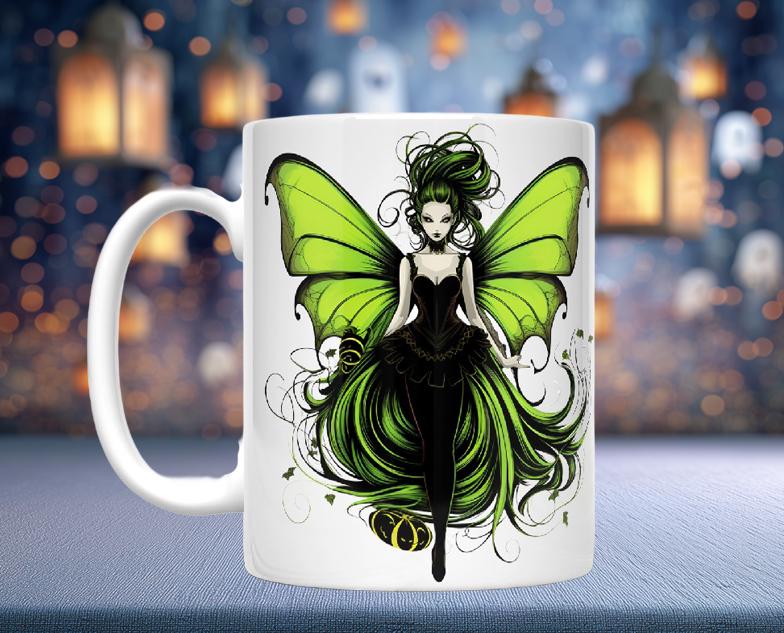 Green Halloween Fairy Mugs