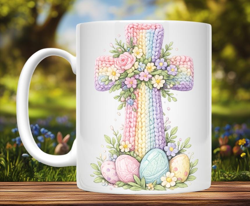 Knitted Image Religious Easter Mugs (7 styles)