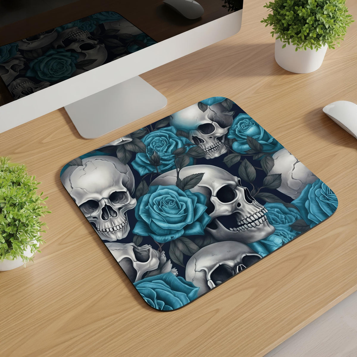 Skulls and Roses Mousepads