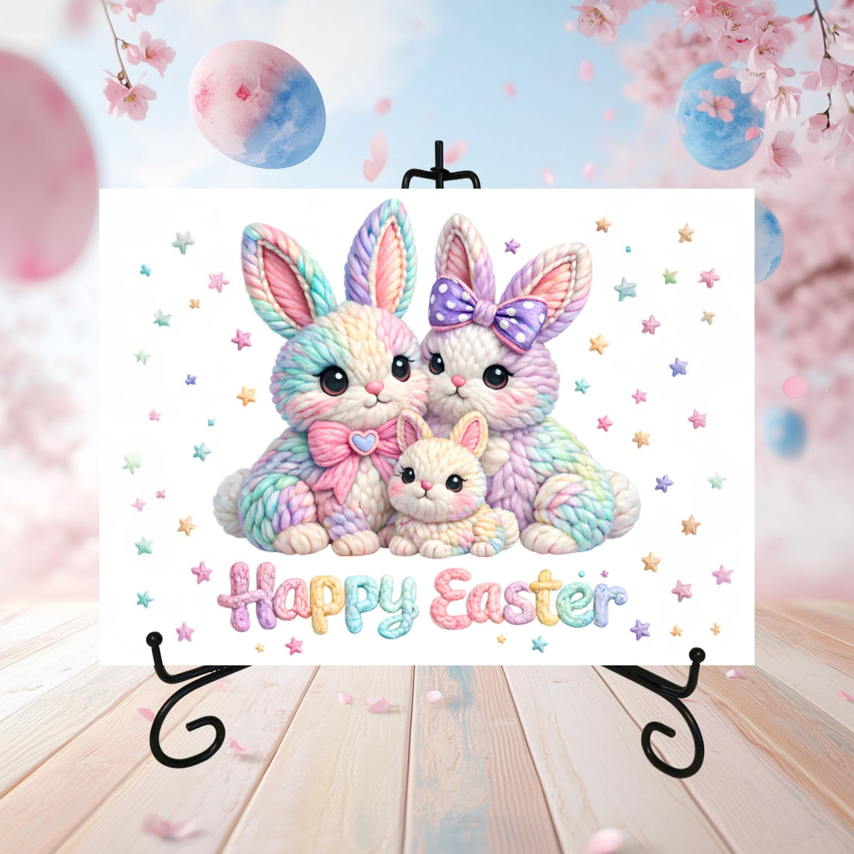 Knitted Image Easter Glass Cutting Board