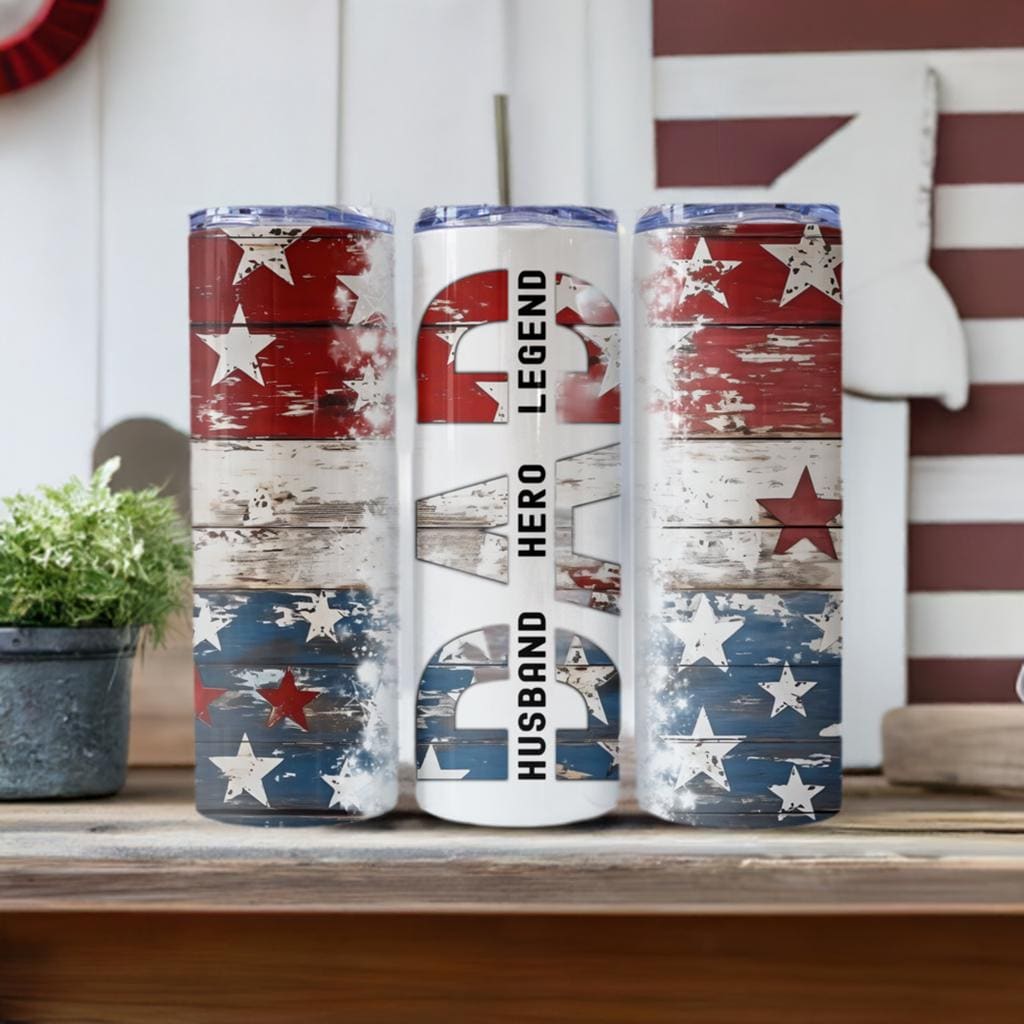 Dad Husband Hero Legend Tumbler
