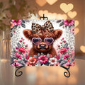 Highland Cow Valentine Cutting Boards
