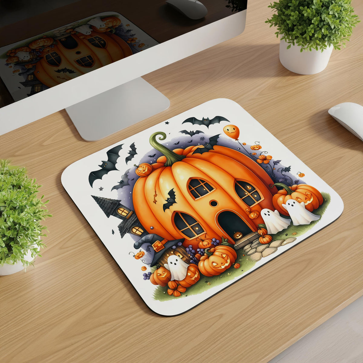 Halloween Jack-O-Lantern Mousepads