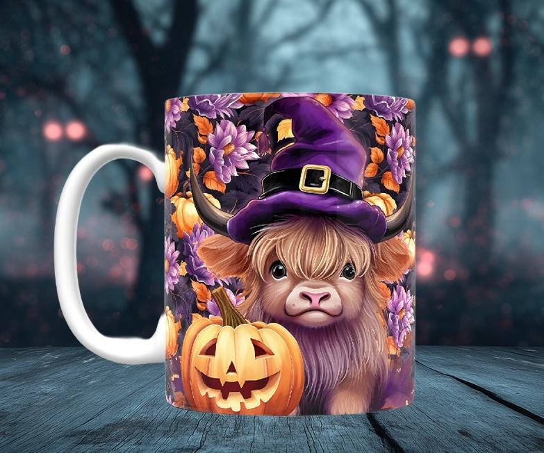 Halloween Highland Cow Mugs (11 styles)