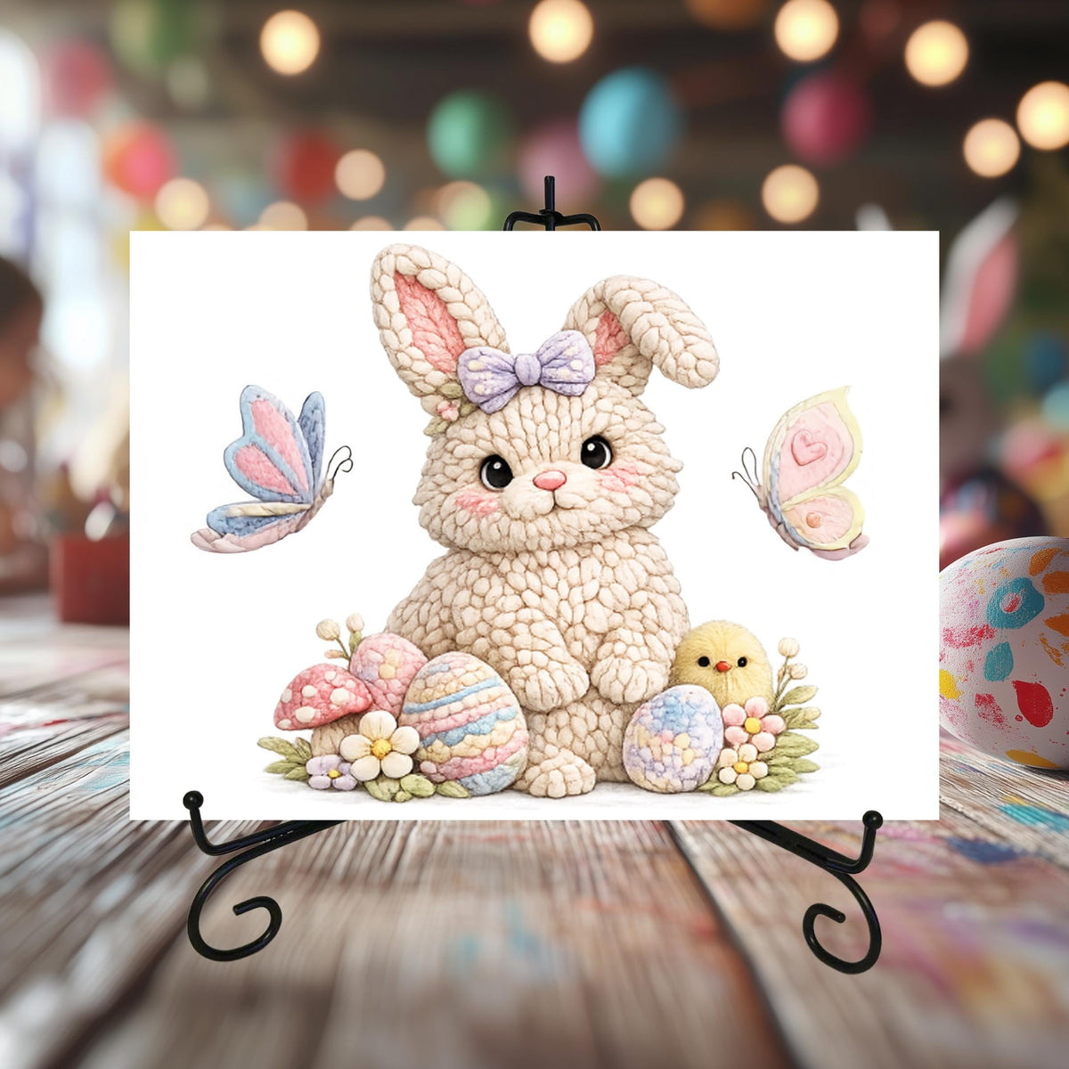 Knitted Image Easter Glass Cutting Board