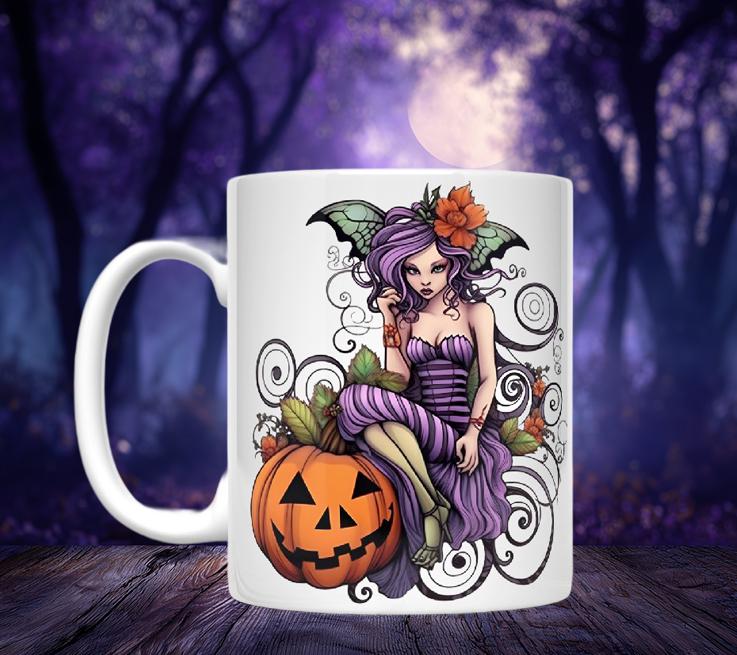Purple Halloween Fairy Mugs