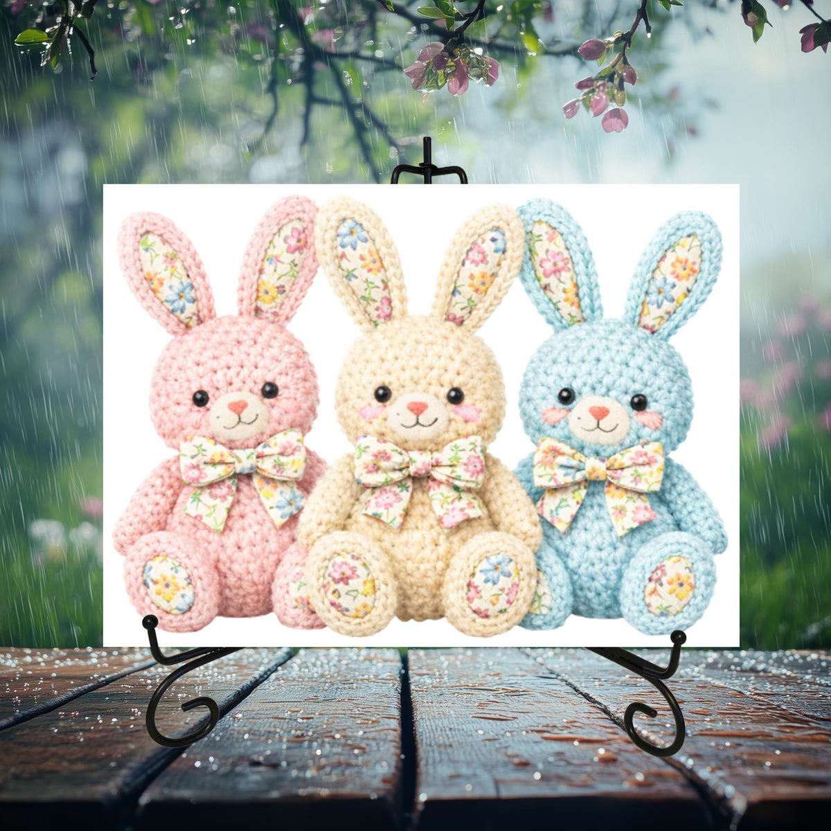 Knitted Image Easter Glass Cutting Board