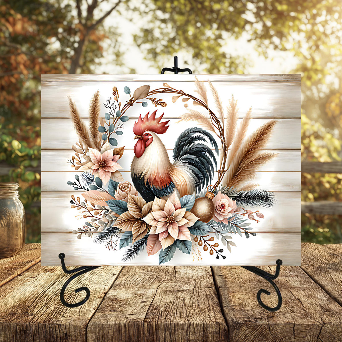 Rooster Glass Cutting Board