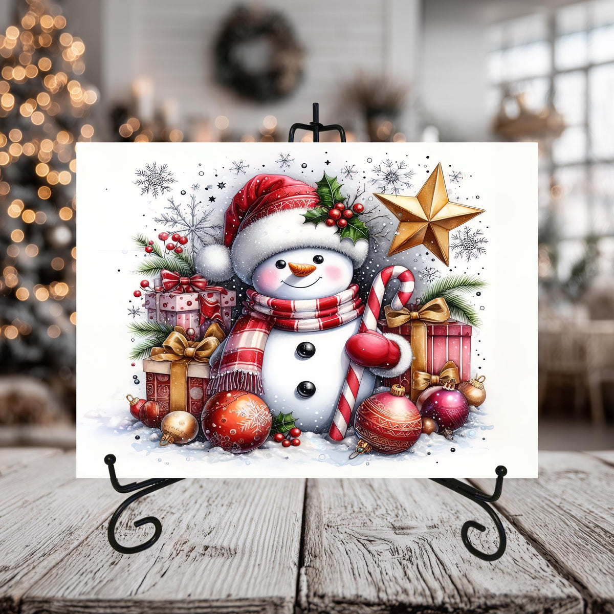 Snowman Holiday Glass Cutting Boards