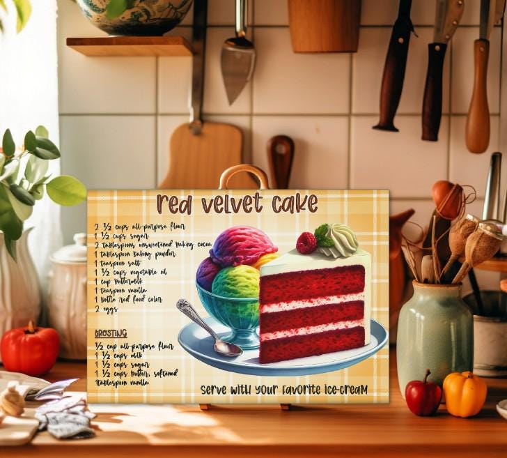 Dessert Recipe Glass Cutting Boards (10 designs)