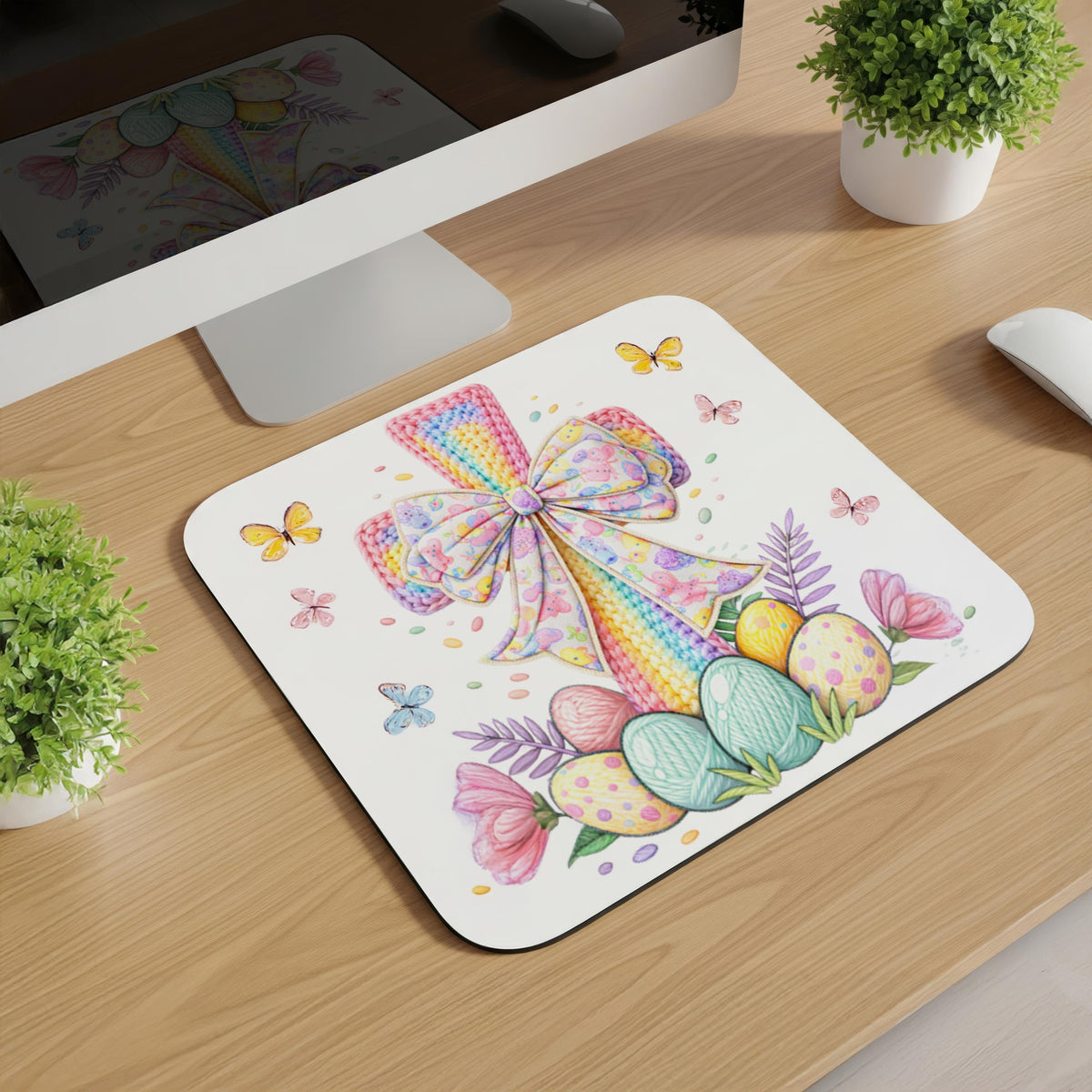 Knitted Religious Image Easter Mousepads