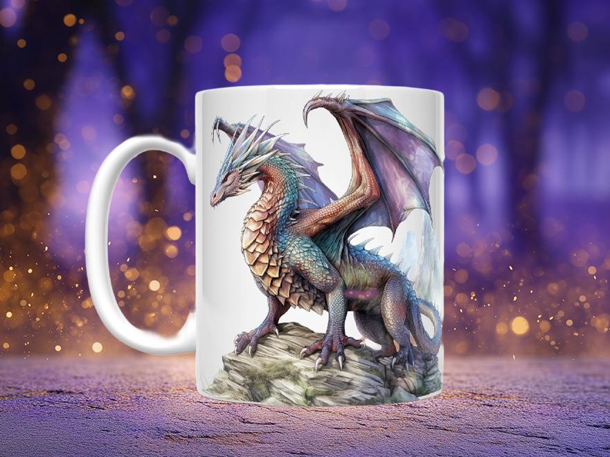 Dragon Ceramic Mug - Mythical Coffee Cup, Bold Designs