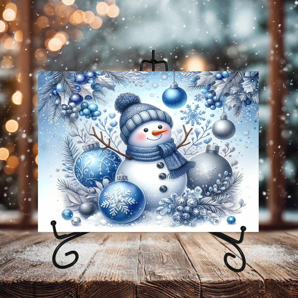 Snowman Holiday Glass Cutting Boards