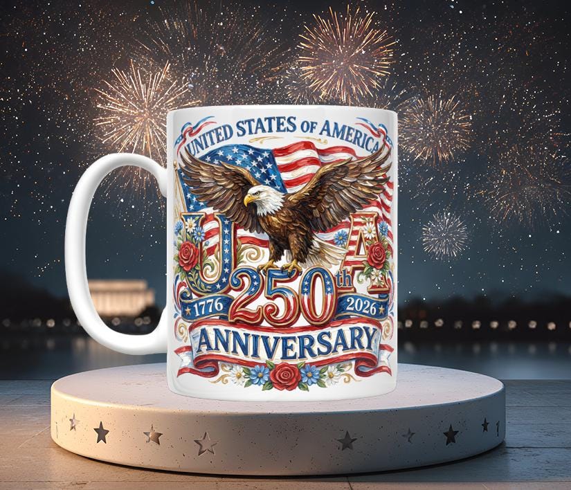 USA 250th Anniversary Mugs (12 variations)