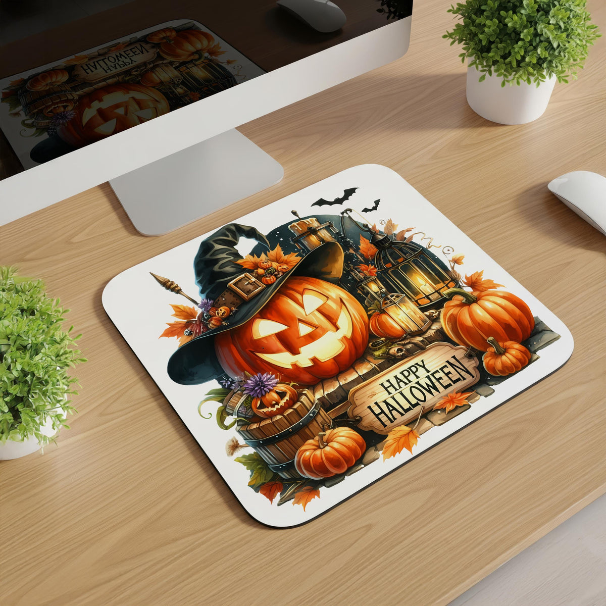 Halloween Jack-O-Lantern Mousepads