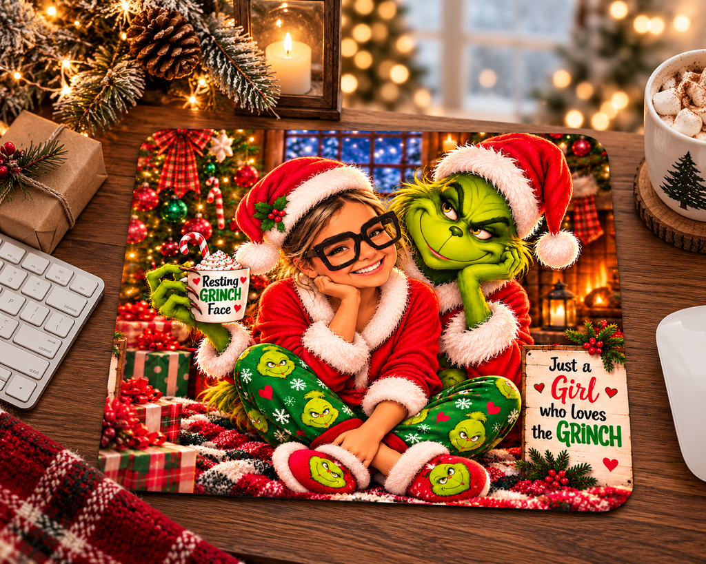 Just a Girl Who Loves the Grinch Custom Mousepads