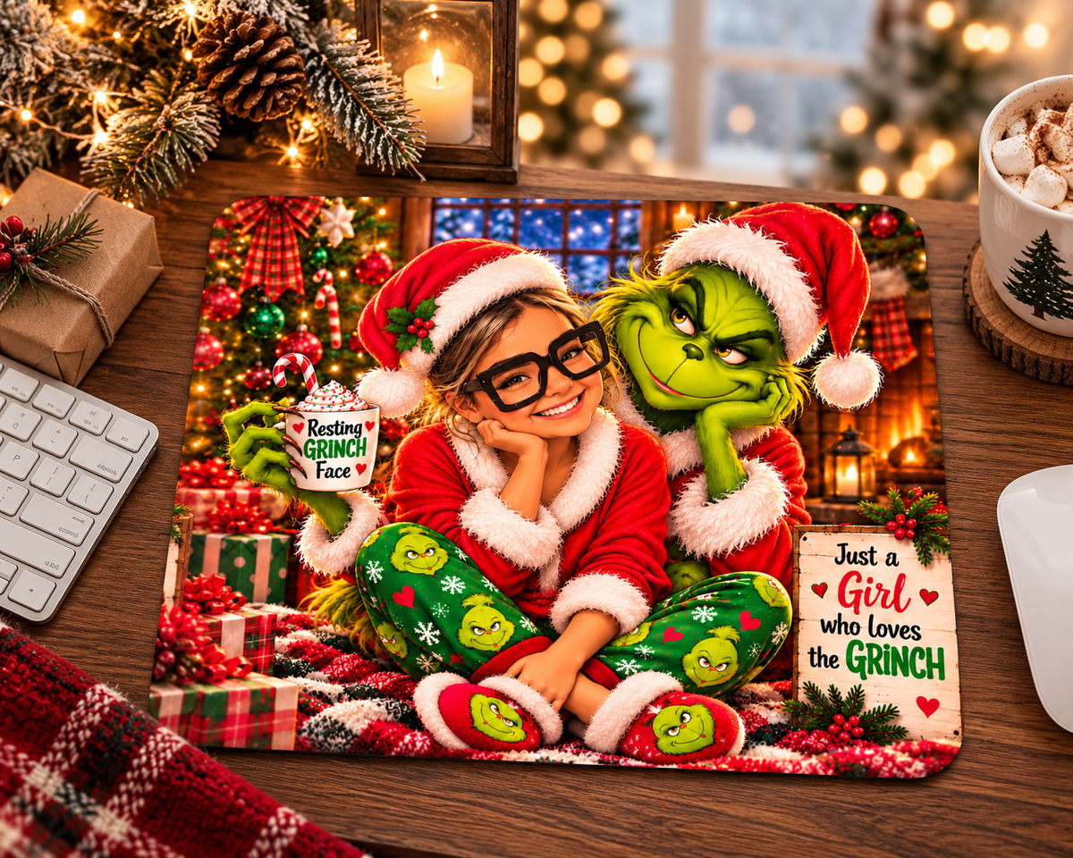 Just a Girl Who Loves the Grinch Custom Mousepads