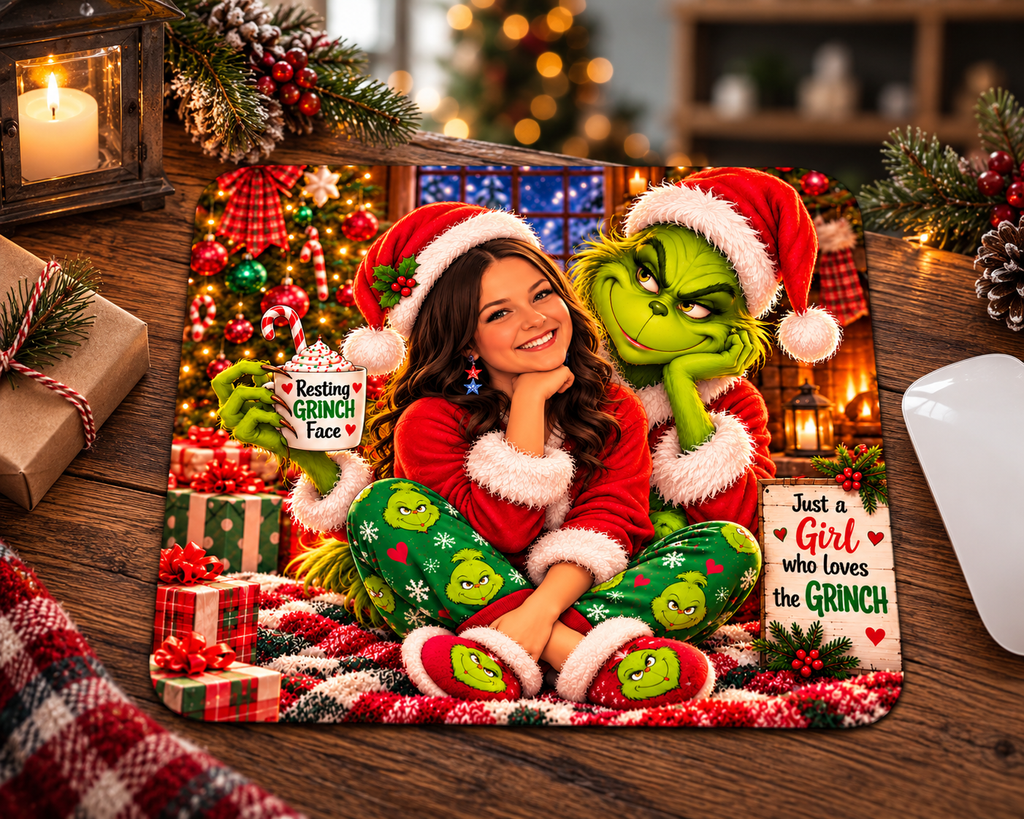 Just a Girl Who Loves the Grinch Custom Mousepads