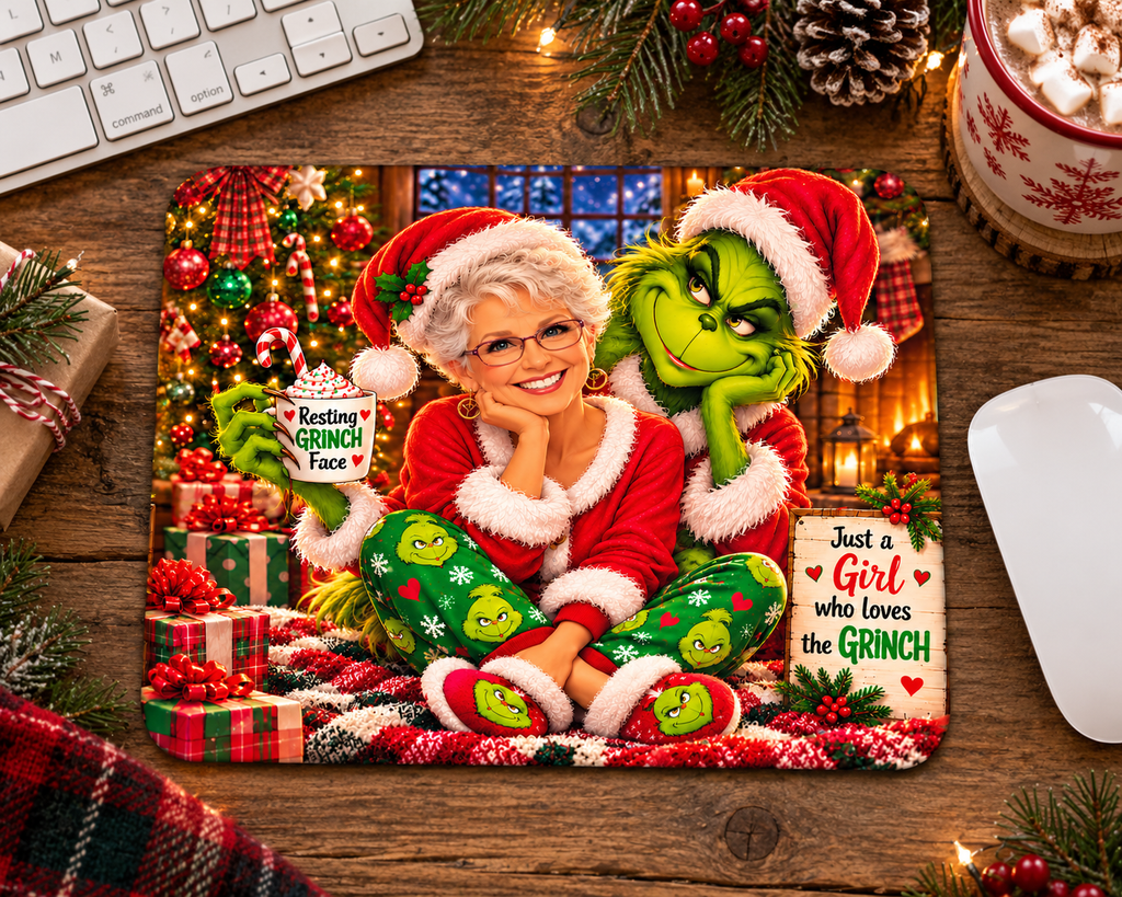 Just a Girl Who Loves the Grinch Custom Mousepads