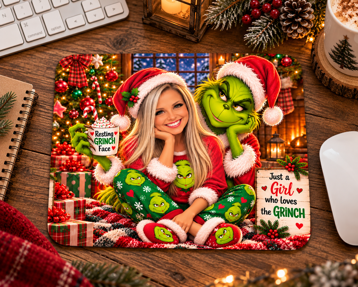 Just a Girl Who Loves the Grinch Custom Mousepads