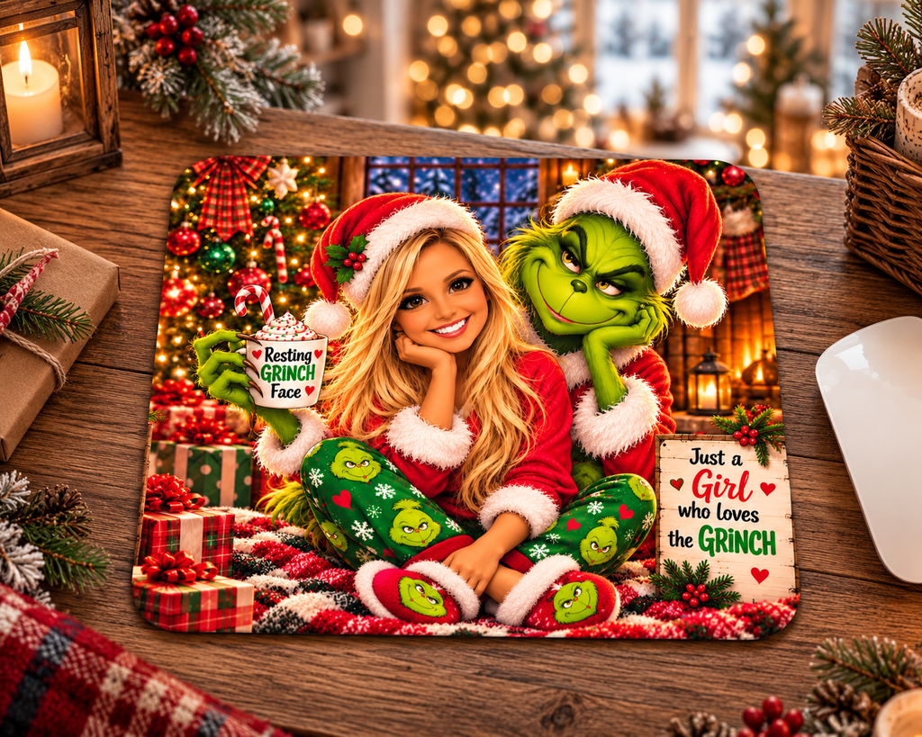 Just a Girl Who Loves the Grinch Custom Mousepads