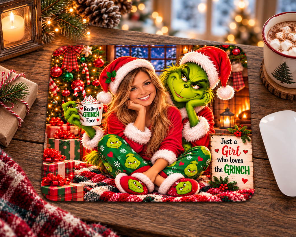 Just a Girl Who Loves the Grinch Custom Mousepads