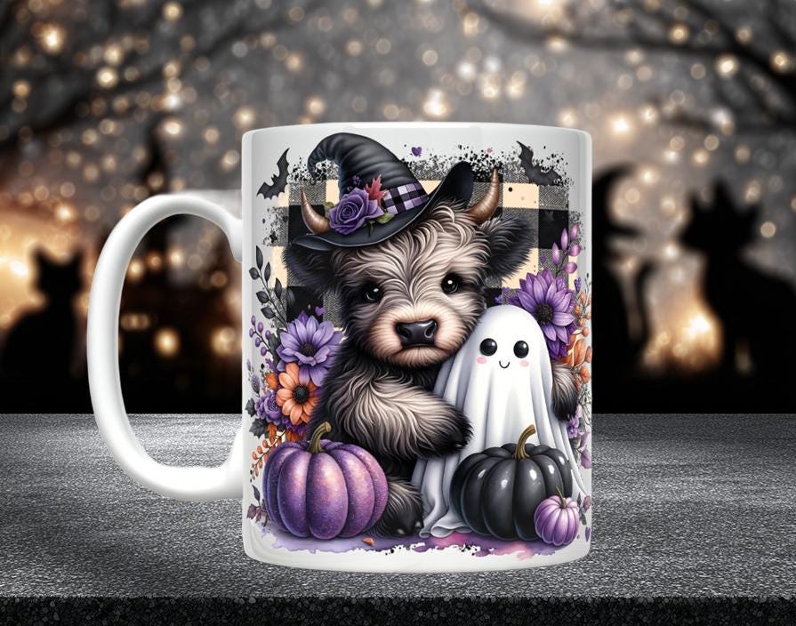 Halloween Highland Cow Mugs (11 styles)
