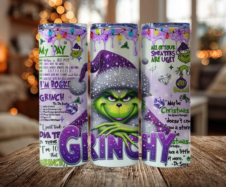 Purple Grinch Tumbler