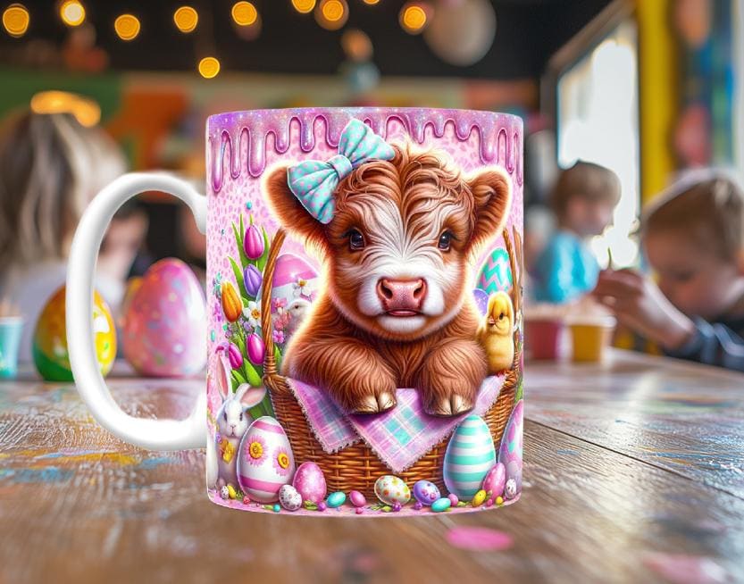 Easter Highland Cow Mug